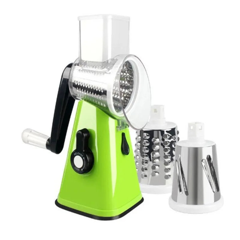 3-in-1 Rotary Cheese Grater &amp; Vegetable Slicer
