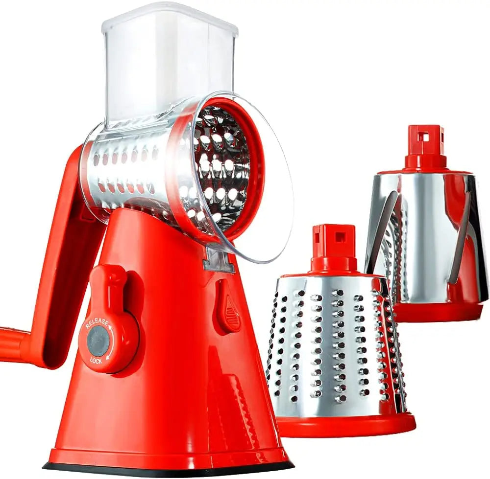 3-in-1 Rotary Cheese Grater &amp; Vegetable Slicer